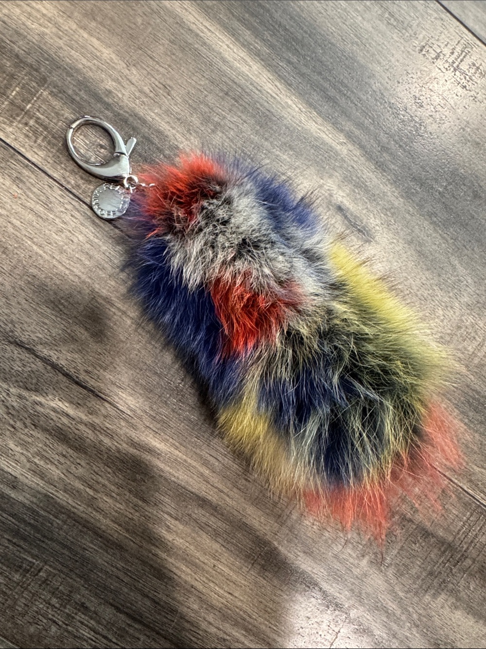 Rebecca Minkoff Fox Fur Pom Keychain